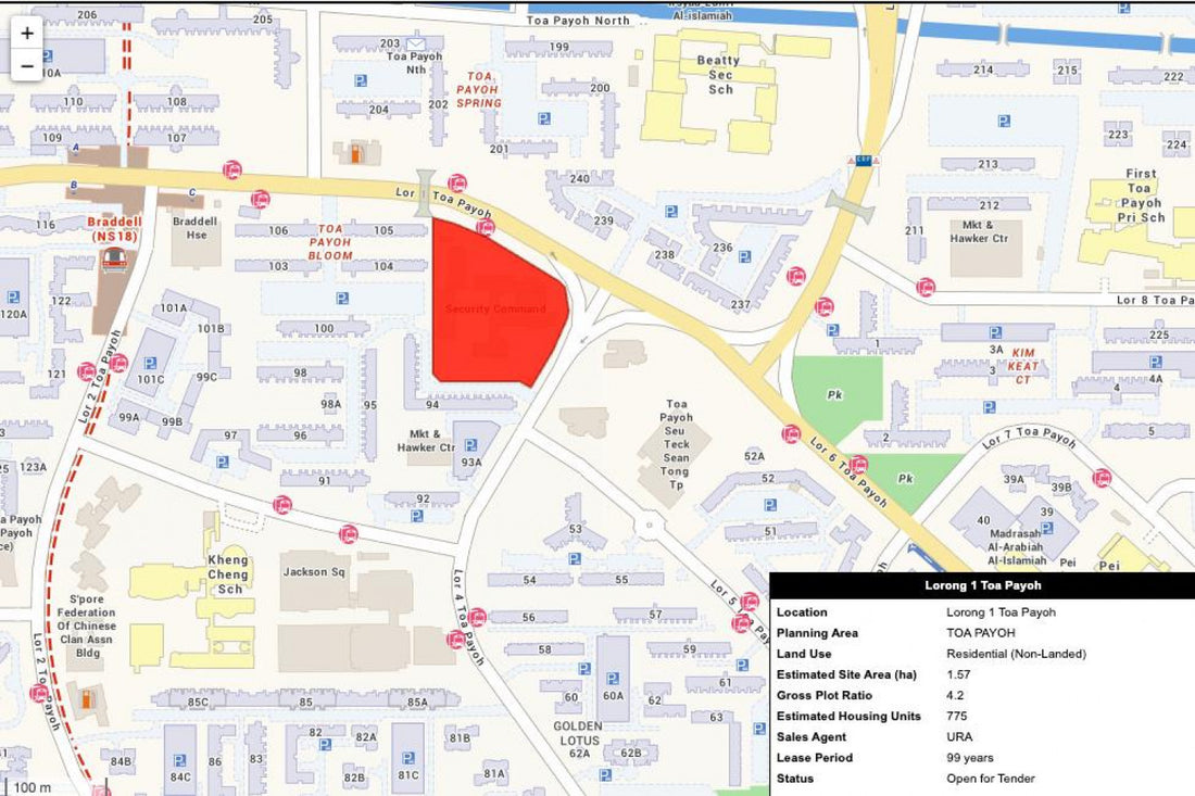 Tender launched for GLS site at Lorong 1 Toa Payoh Edgeprop, Singapore New Launch