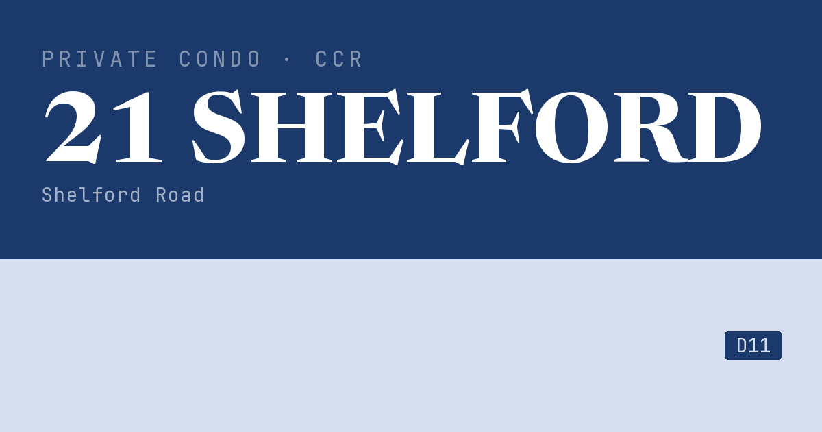 21 SHELFORD Resale | Price, Transactions, Rental & Analysis