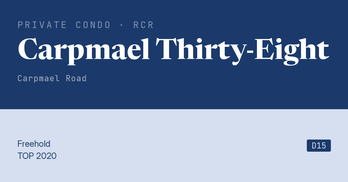 Carpmael Thirty-Eight Resale | Price, Transactions, Rental & Analysis