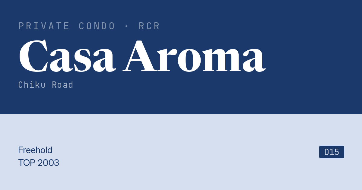 Casa Aroma Resale | Price, Transactions, Rental & Analysis
