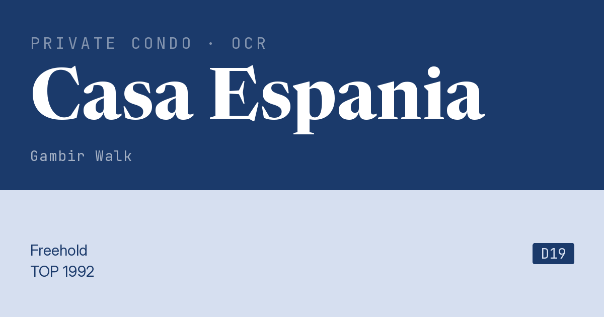 Casa Espania Resale | Price, Transactions, Rental & Analysis