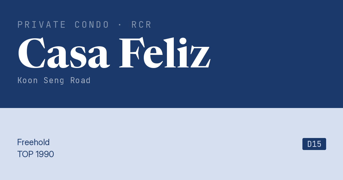 Casa Feliz Resale | Price, Transactions, Rental & Analysis