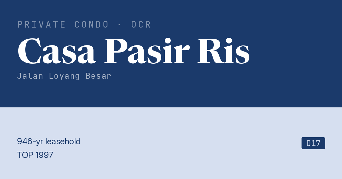 Casa Pasir Ris Resale | Price, Transactions, Rental & Analysis