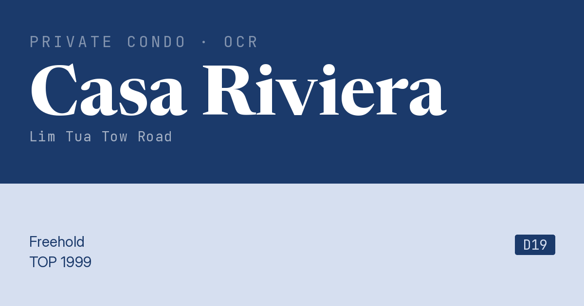 Casa Riviera Resale | Price, Transactions, Rental & Analysis