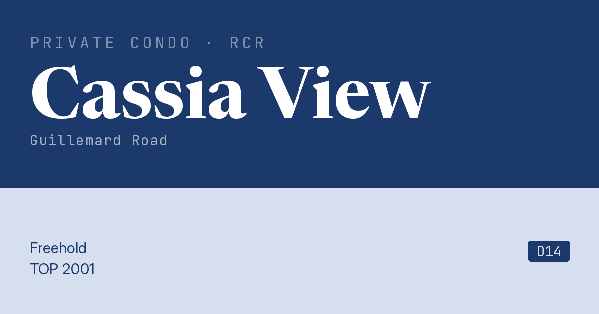 Cassia View Resale | Price, Transactions, Rental & Analysis