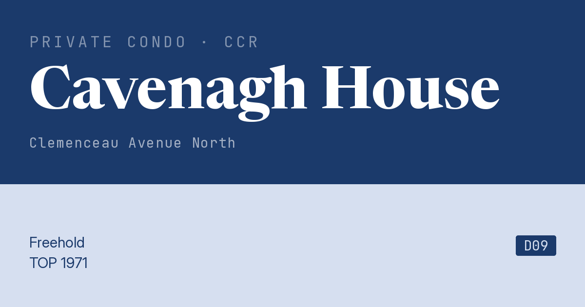 Cavenagh House Resale | Price, Transactions, Rental & Analysis