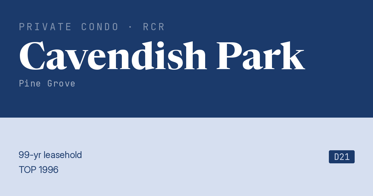 Cavendish Park Resale | Price, Transactions, Rental & Analysis
