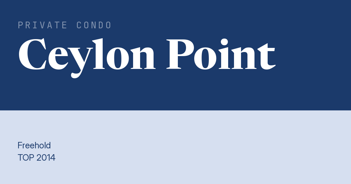 Ceylon Point Resale | Price, Transactions, Rental & Analysis