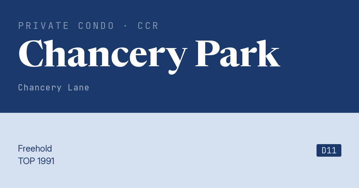 Chancery Park Resale | Price, Transactions, Rental & Analysis