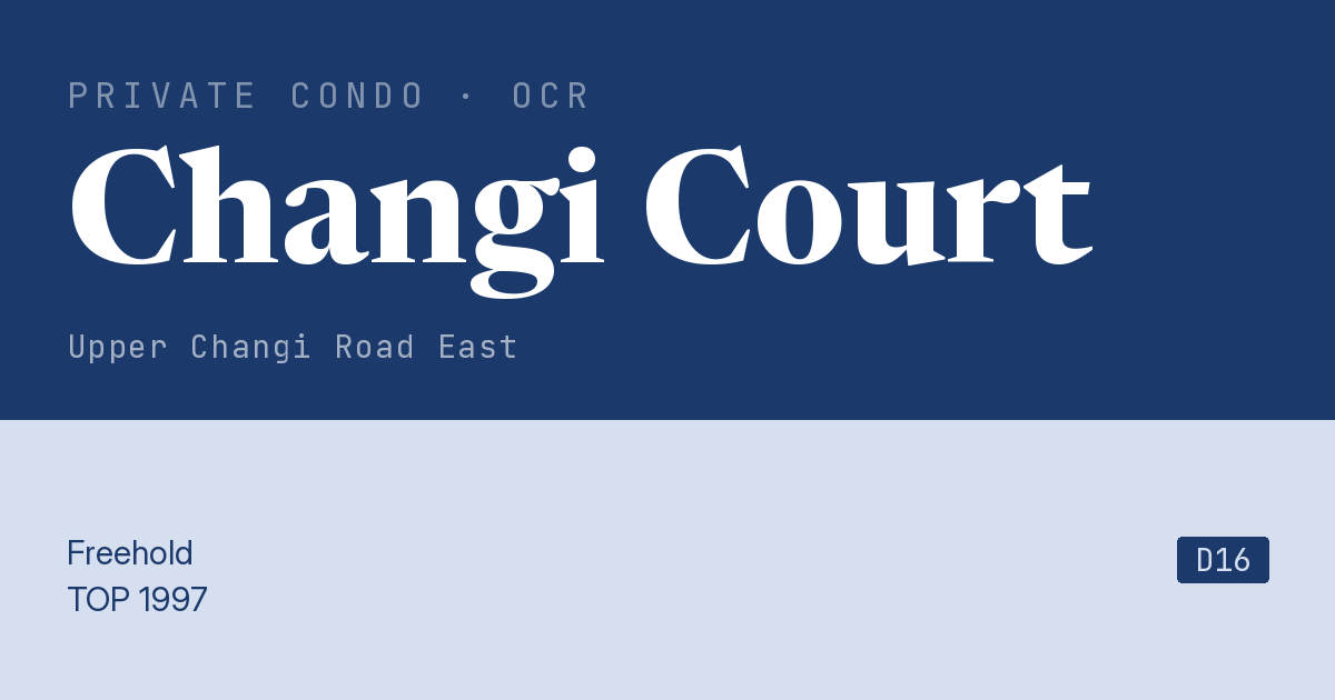 Changi Court Resale | Price, Transactions, Rental & Analysis