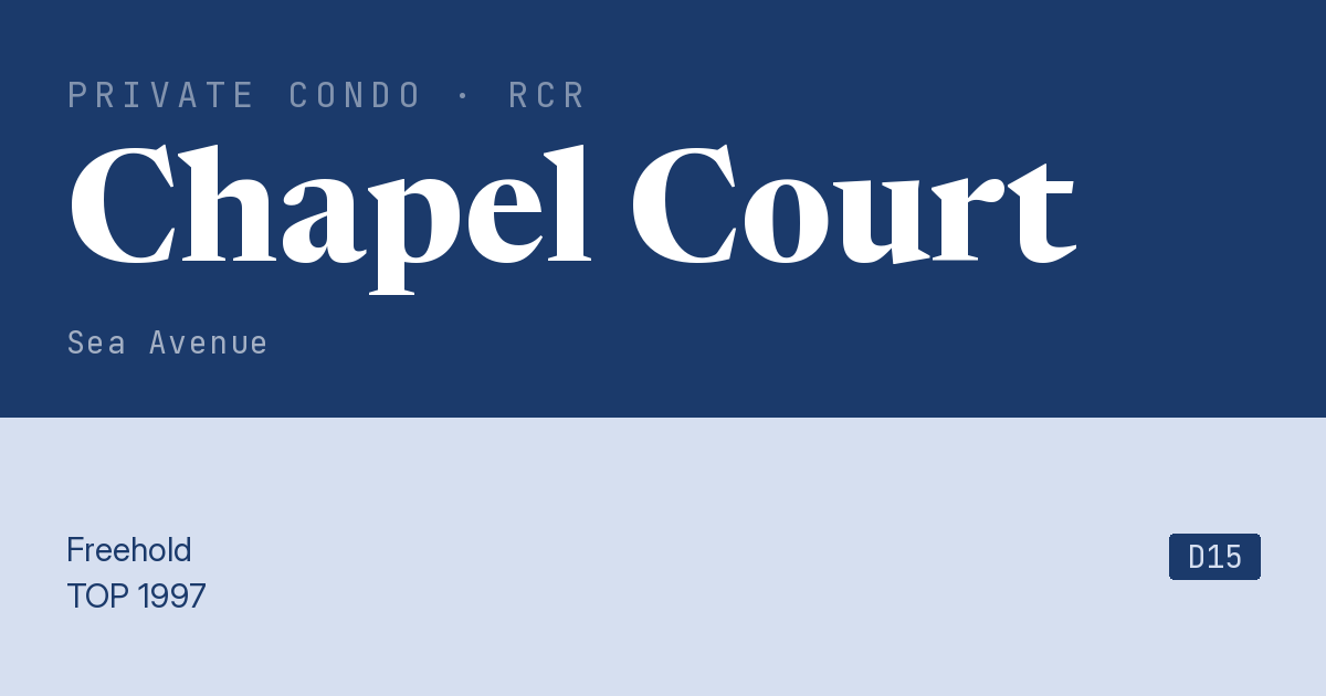 Chapel Court Resale | Price, Transactions, Rental & Analysis