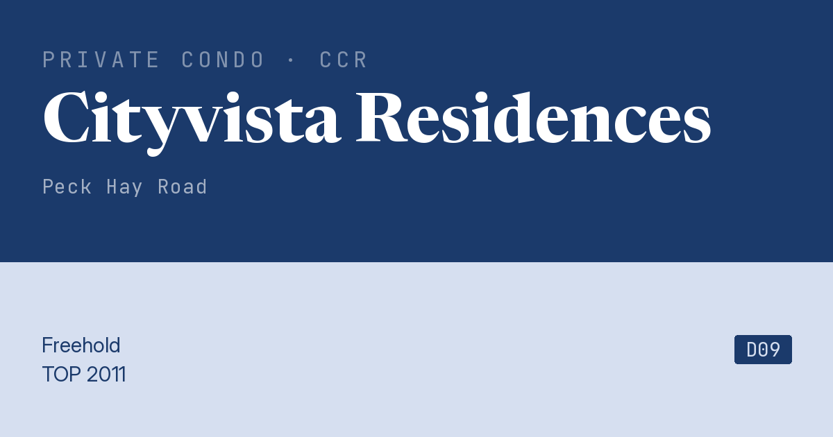 Cityvista Residences Resale | Price, Transactions, Rental & Analysis
