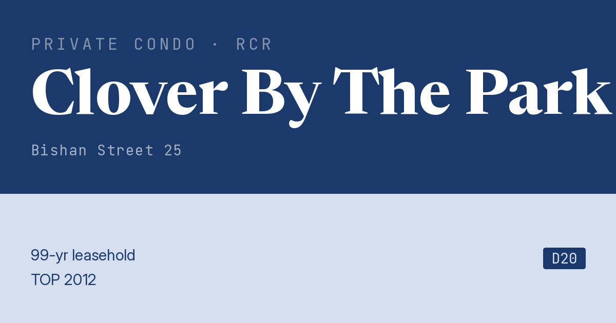 Clover By The Park Resale | Price, Transactions, Rental & Analysis
