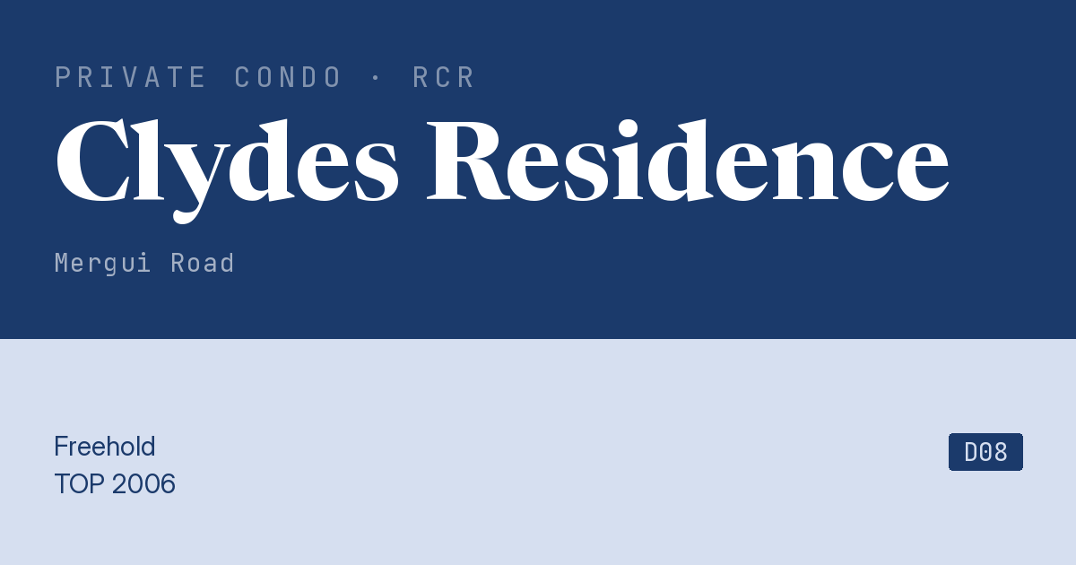 Clydes Residence Resale | Price, Transactions, Rental & Analysis