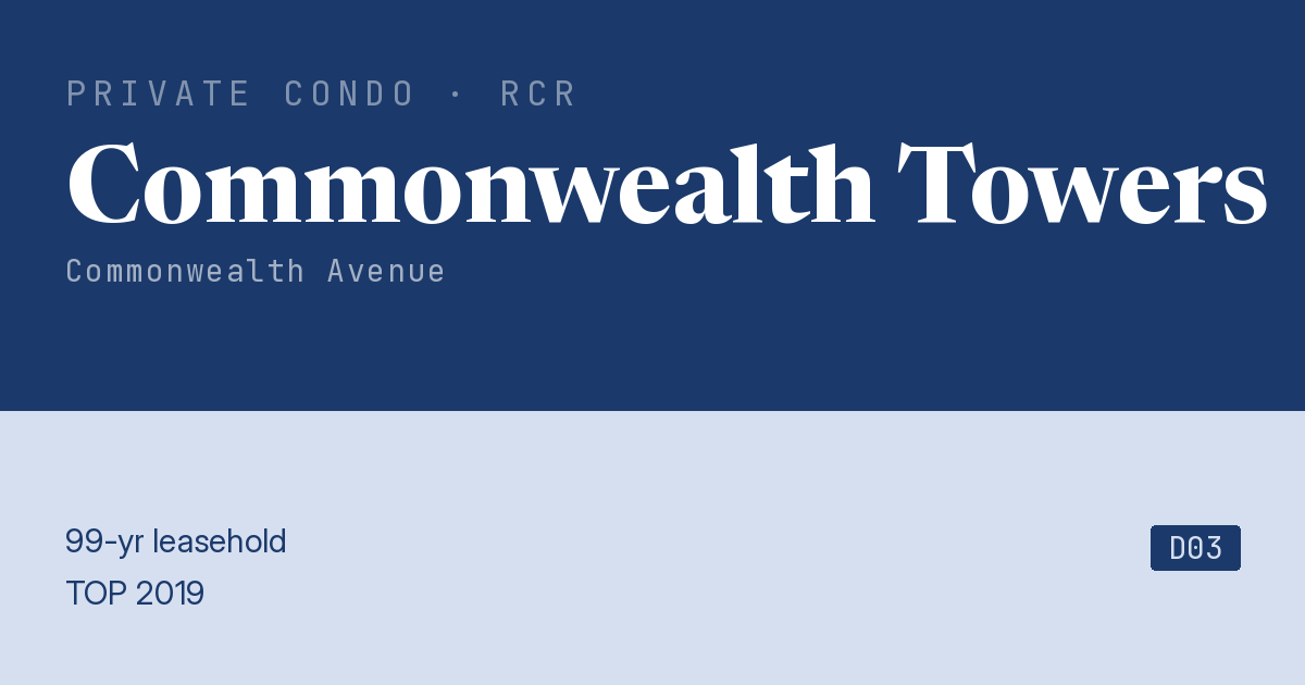 Commonwealth Towers Resale | Price, Transactions, Rental & Analysis