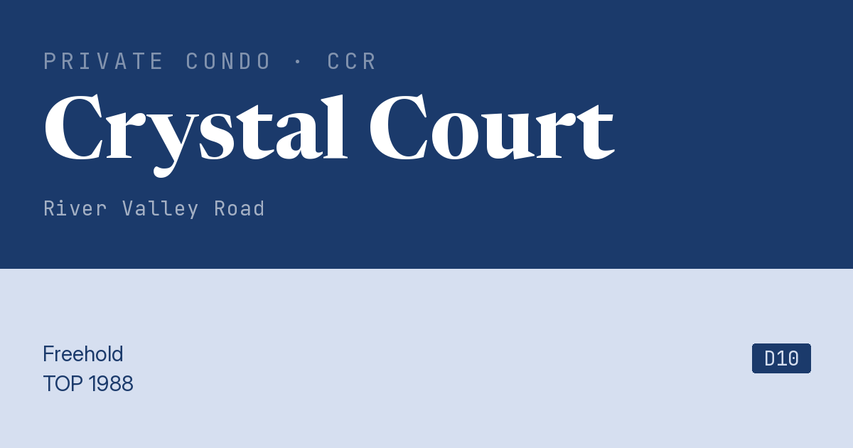 Crystal Court Resale | Price, Transactions, Rental & Analysis