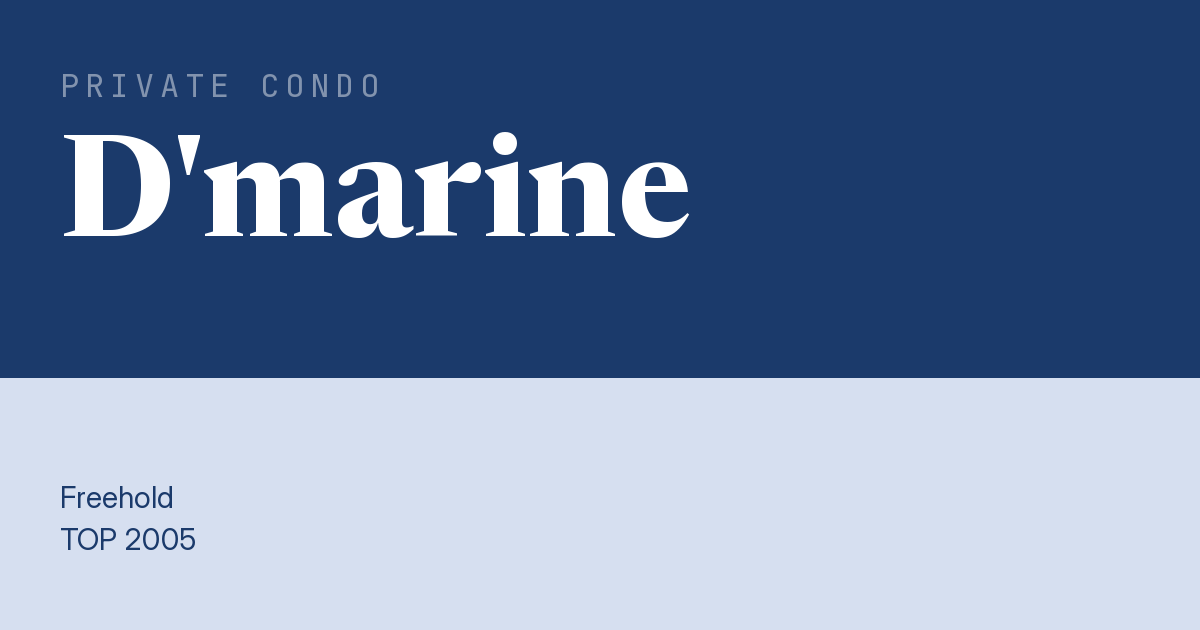 D'marine Resale | Price, Transactions, Rental & Analysis