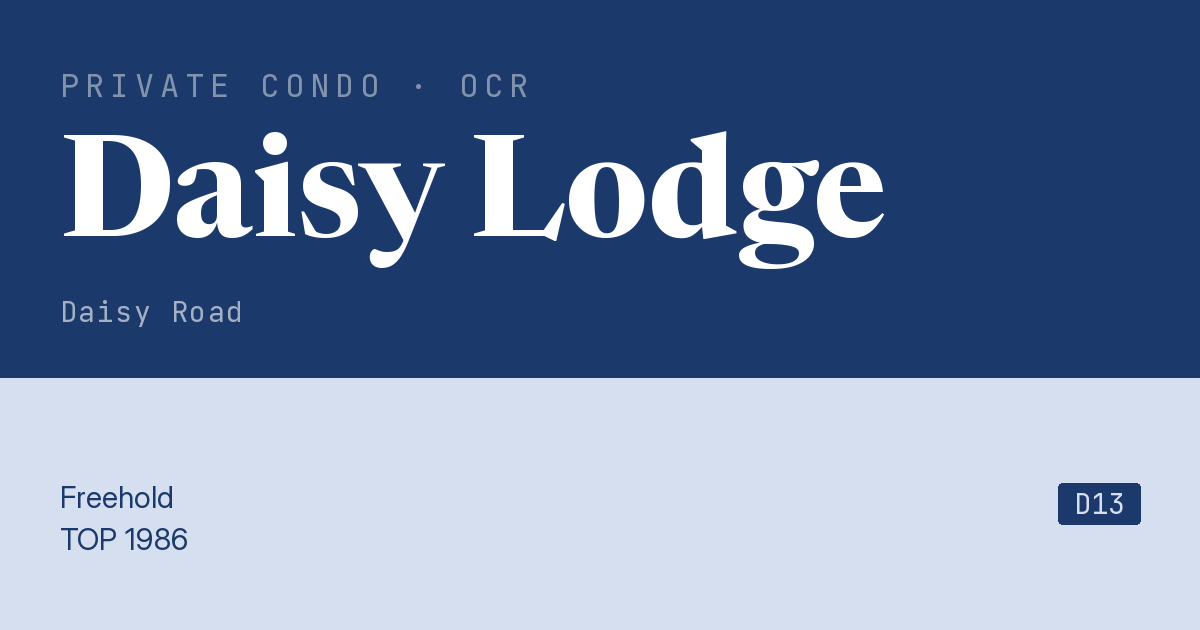 Daisy Lodge Resale | Price, Transactions, Rental & Analysis
