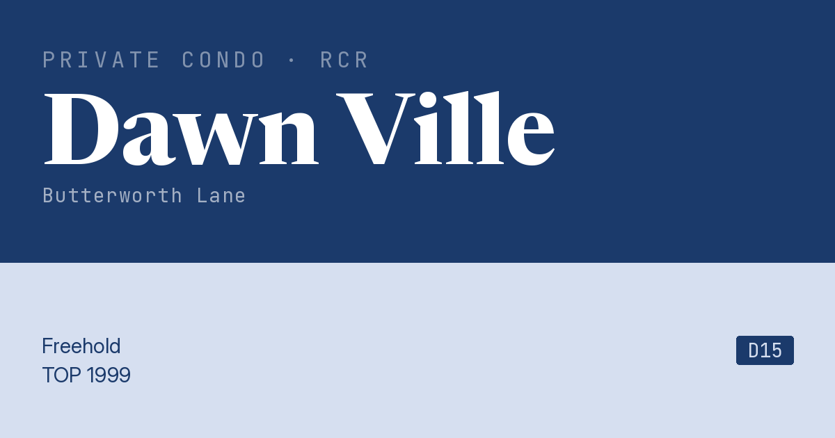 Dawn Ville Resale | Price, Transactions, Rental & Analysis