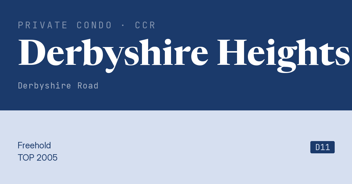 Derbyshire Heights Resale | Price, Transactions, Rental & Analysis