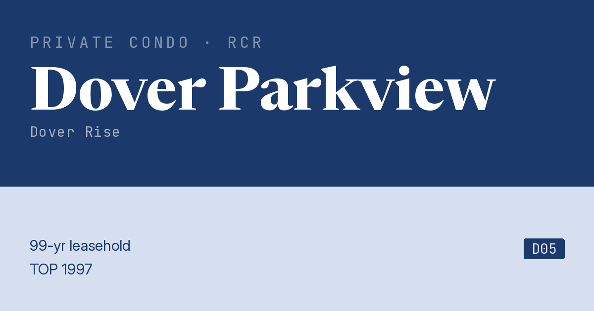 Dover Parkview Resale | Price, Transactions, Rental & Analysis