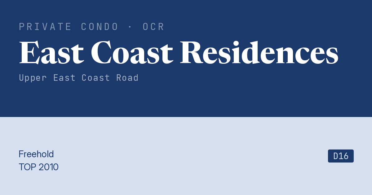 East Coast Residences Resale | Price, Transactions, Rental & Analysis