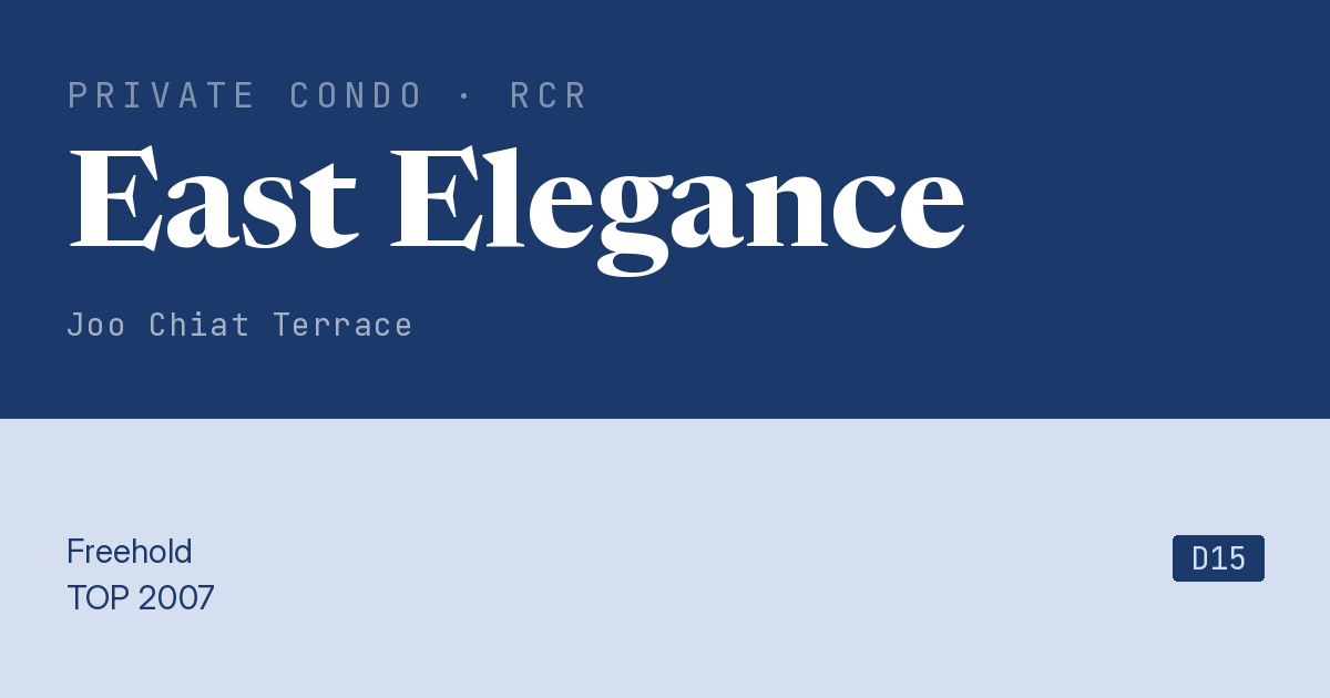 East Elegance Resale | Price, Transactions, Rental & Analysis