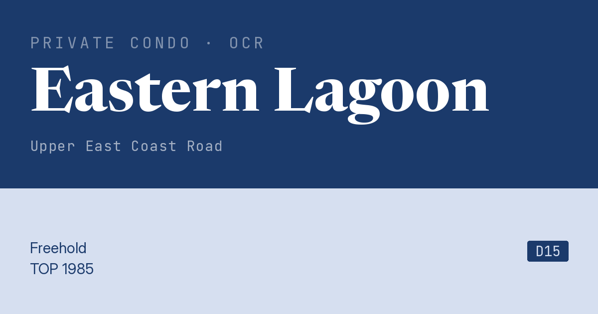 Eastern Lagoon Resale | Price, Transactions, Rental & Analysis