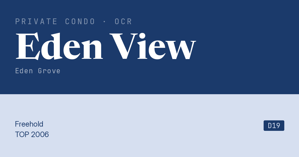 Eden View Resale | Price, Transactions, Rental & Analysis
