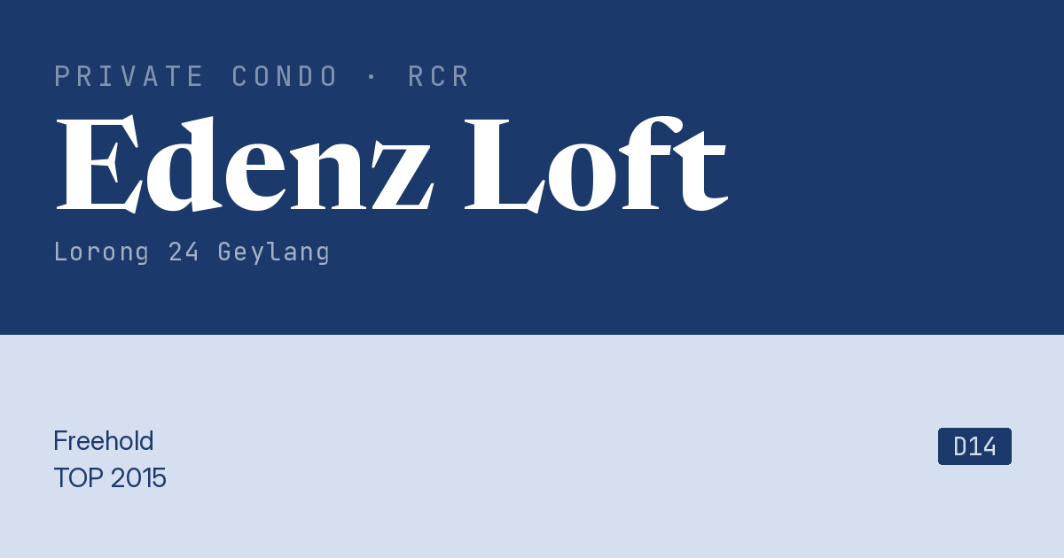Edenz Loft Resale | Price, Transactions, Rental & Analysis
