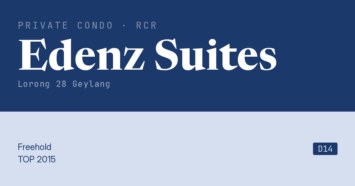 Edenz Suites Resale | Price, Transactions, Rental & Analysis