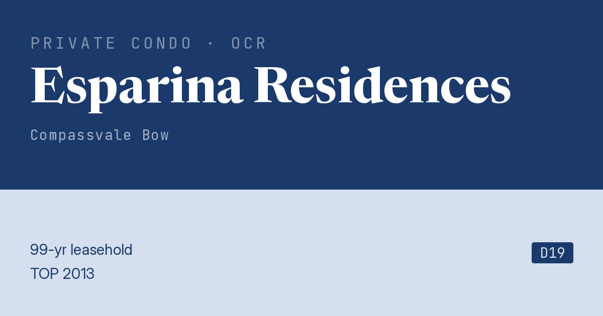 Esparina Residences Resale | Price, Transactions, Rental & Analysis