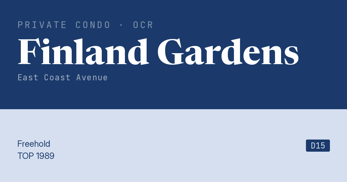 Finland Gardens Resale | Price, Transactions, Rental & Analysis