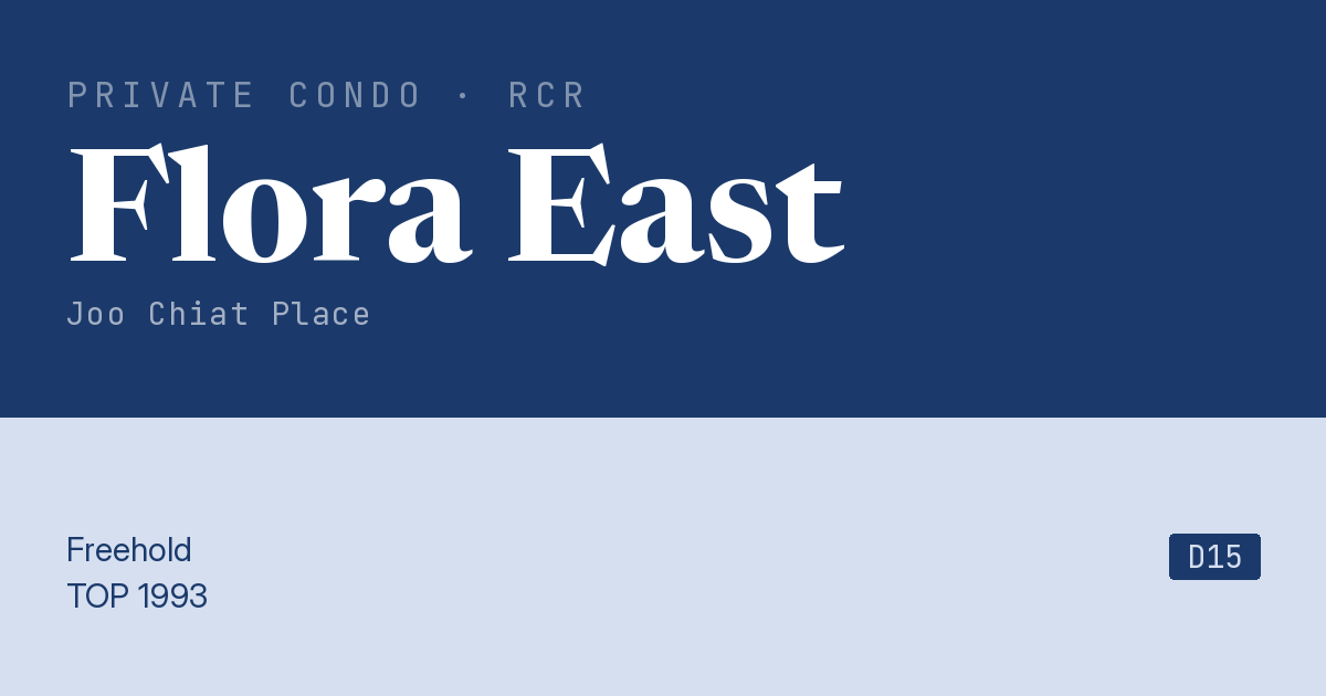 Flora East Resale | Price, Transactions, Rental & Analysis