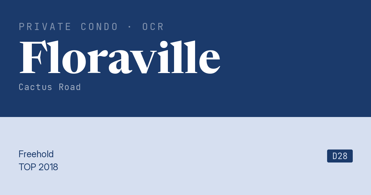 Floraville Resale | Price, Transactions, Rental & Analysis