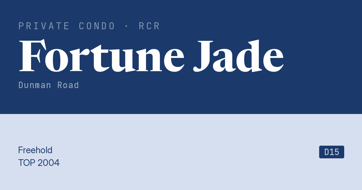 Fortune Jade Resale | Price, Transactions, Rental & Analysis