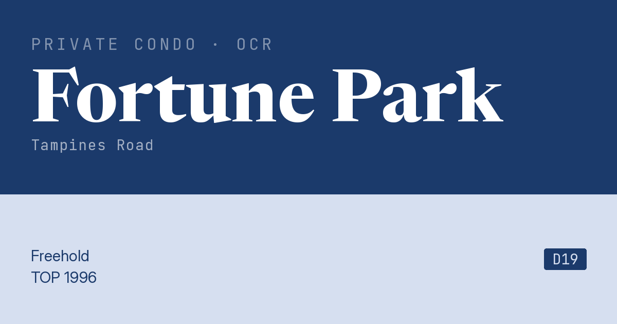 Fortune Park Resale | Price, Transactions, Rental & Analysis