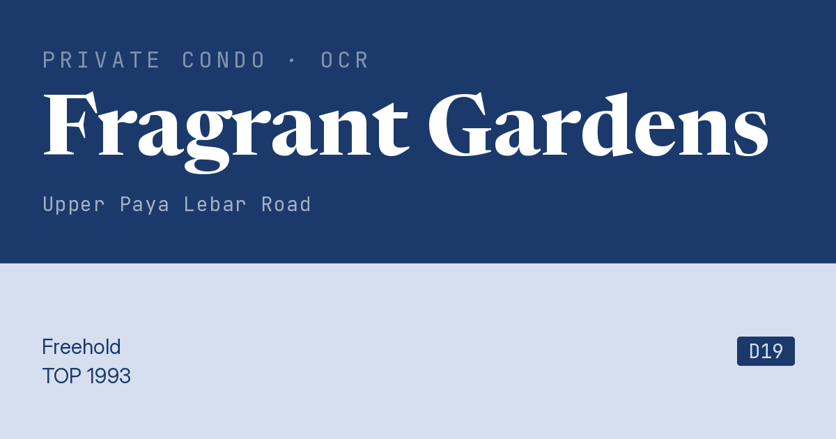 Fragrant Gardens Resale | Price, Transactions, Rental & Analysis