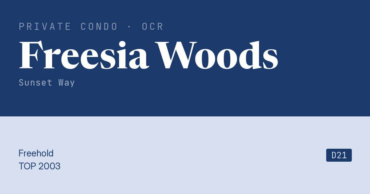Freesia Woods Resale | Price, Transactions, Rental & Analysis