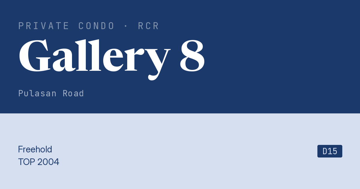 Gallery 8 Resale | Price, Transactions, Rental & Analysis