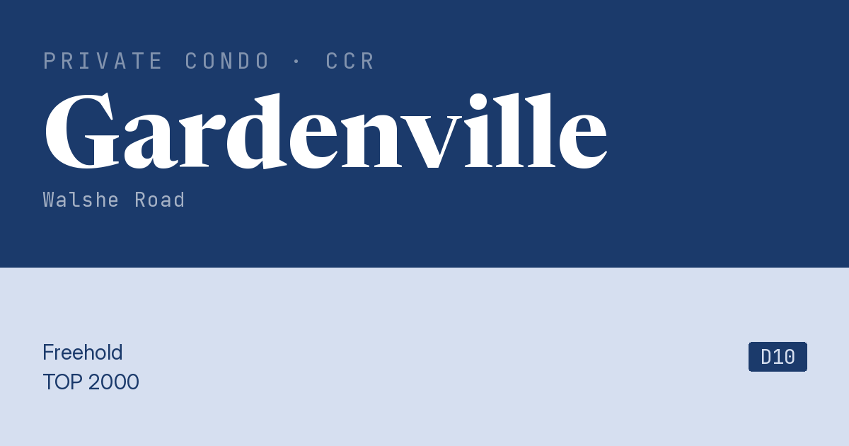 Gardenville Resale | Price, Transactions, Rental & Analysis