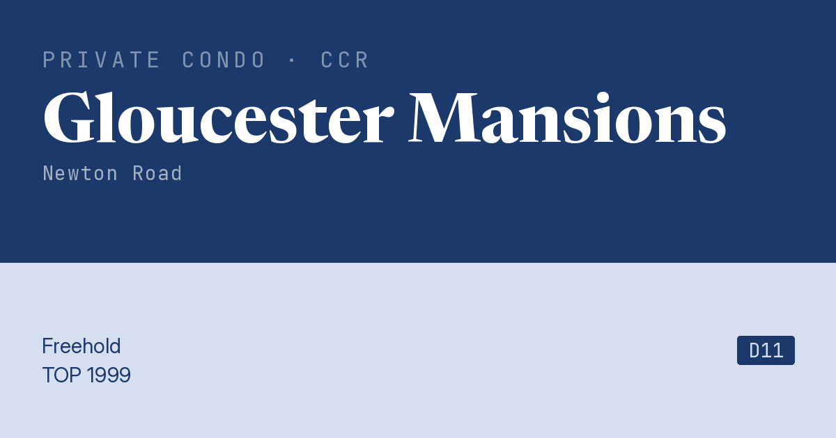 Gloucester Mansions Resale | Price, Transactions, Rental & Analysis