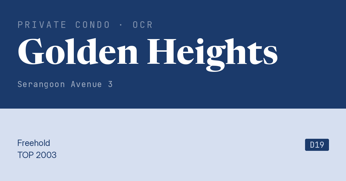 Golden Heights Resale | Price, Transactions, Rental & Analysis