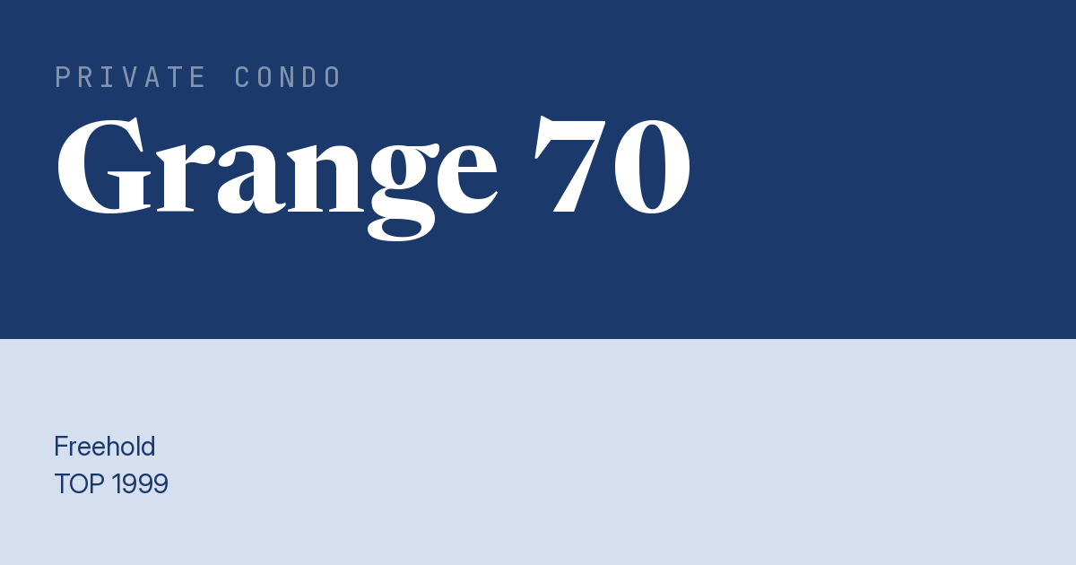 Grange 70 Resale | Price, Transactions, Rental & Analysis