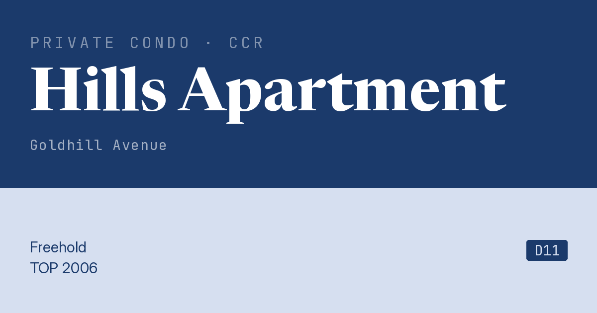 Hills Apartment Resale | Price, Transactions, Rental & Analysis