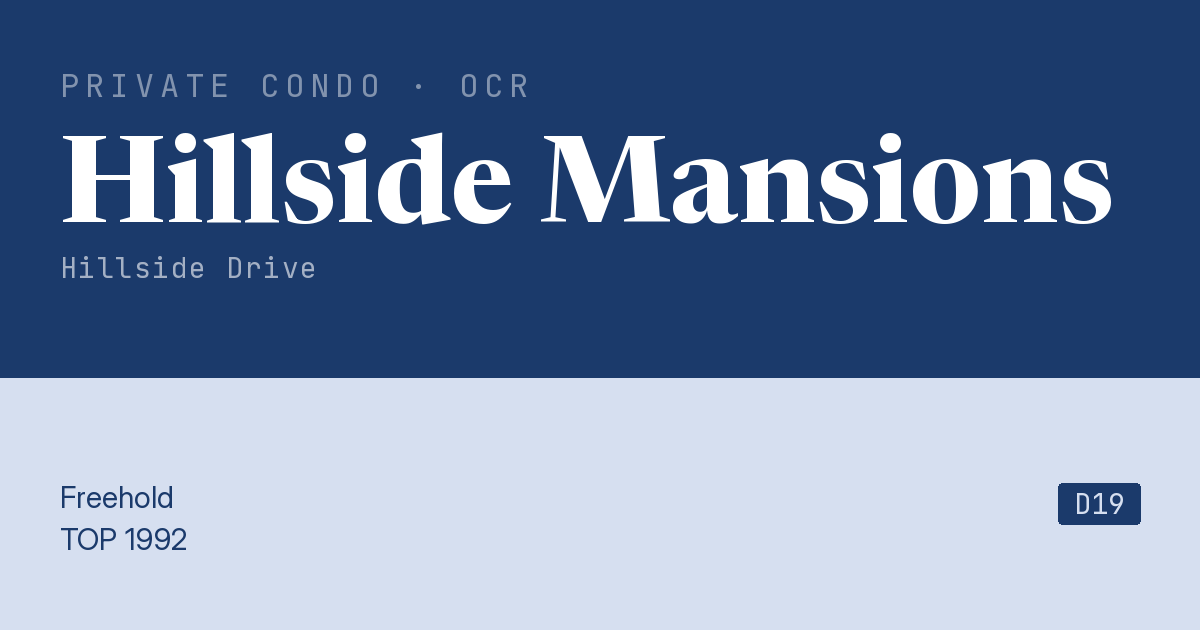 Hillside Mansions Resale | Price, Transactions, Rental & Analysis