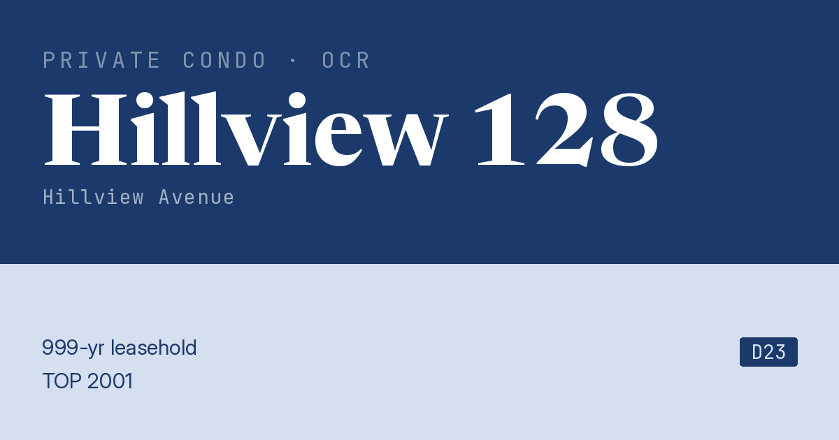 Hillview 128 Resale | Price, Transactions, Rental & Analysis