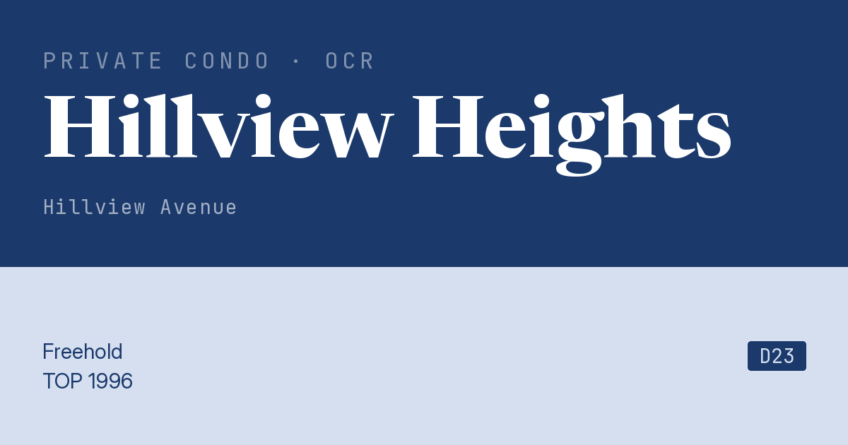 Hillview Heights Resale | Price, Transactions, Rental & Analysis