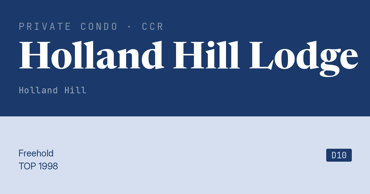 Holland Hill Lodge Resale | Price, Transactions, Rental & Analysis