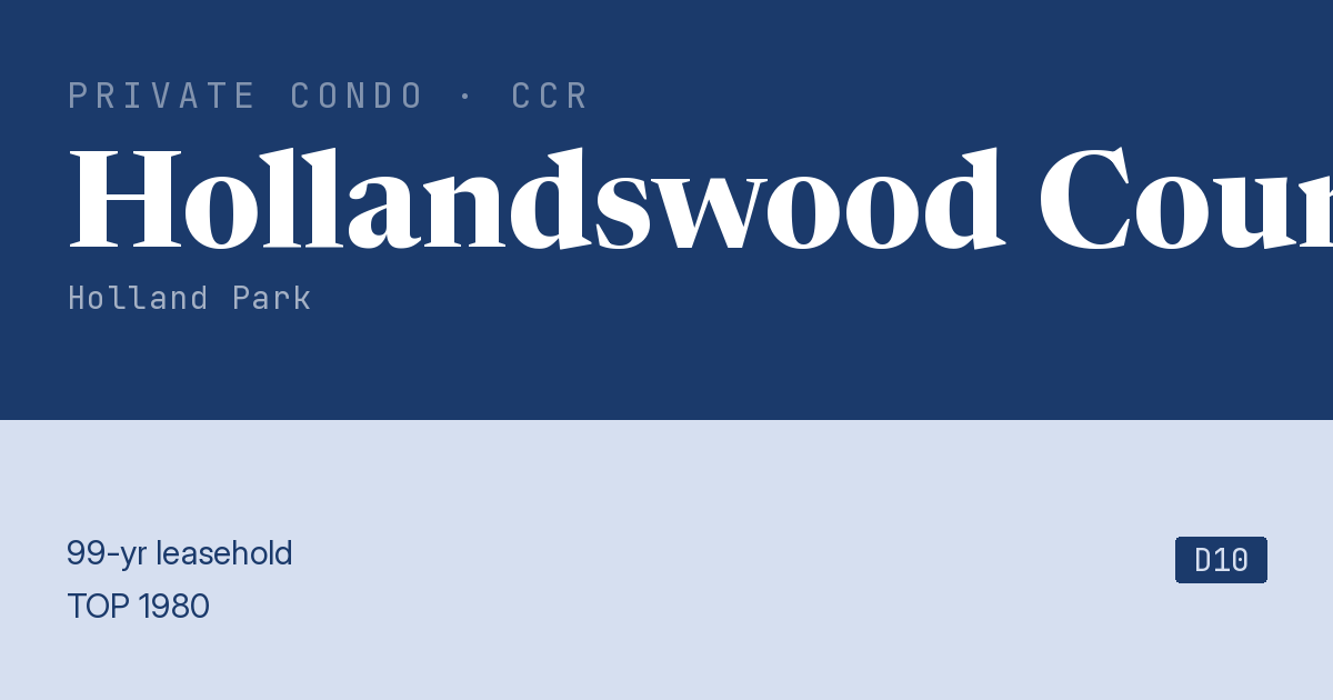 Hollandswood Court Resale | Price, Transactions, Rental & Analysis